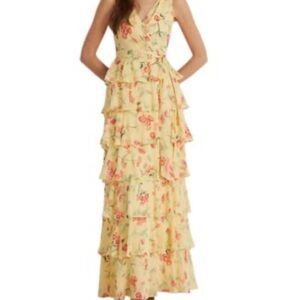 Lauren Ralph Lauren Floral Ruffle Maxi Dress